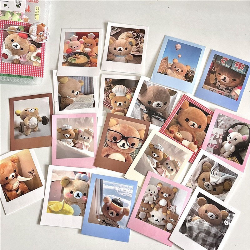 Vintage Collectible Bears - แผ่นโน้ตตกแต่งสมุดภาพ DIY ลายหมีน่ารัก สไตล์วินเทจ คาวาอี้ พร้อมการ์ดภาพถ่ายและของตกแต่งสำหรับงานแฮนด์เมด