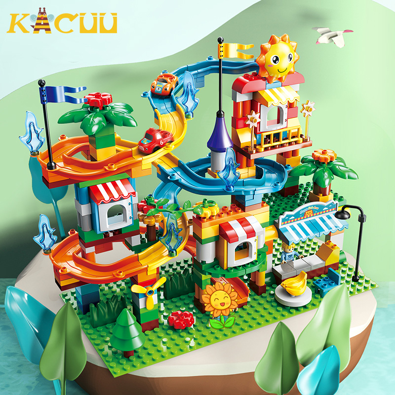 Vintage Collectible Marbles - ขนาดใหญ่การแข่งขันหินอ่อน Run Building Blocks ช่องทางสไลด์บล็อกก่อสร้างตัวเลขอิฐของเล่นเพื่อการศึกษาสําหรับของขวัญเด็ก