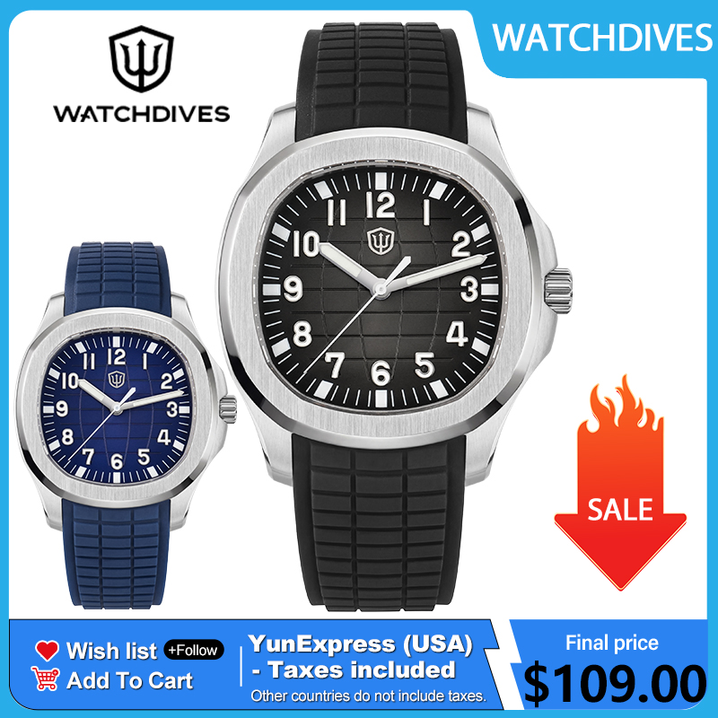 Vintage Collectible Watches - Watchdives WD008 38 มมนาฬิกาดำน้ำสำหรับผู้ชาย VH31 สวีป