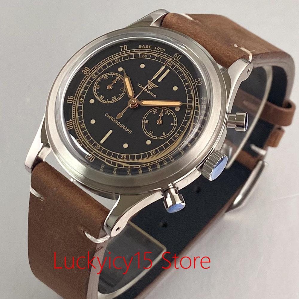 Vintage Collectible Watches - แทนโดริโอ ควอตซ์นาฬิกาสำหรับชาย MIYOTA OS20 มัลติฟังก์ชั่นโครโนกราฟผู้ชายกระจกมิเนอรัลสปอร์ต 38