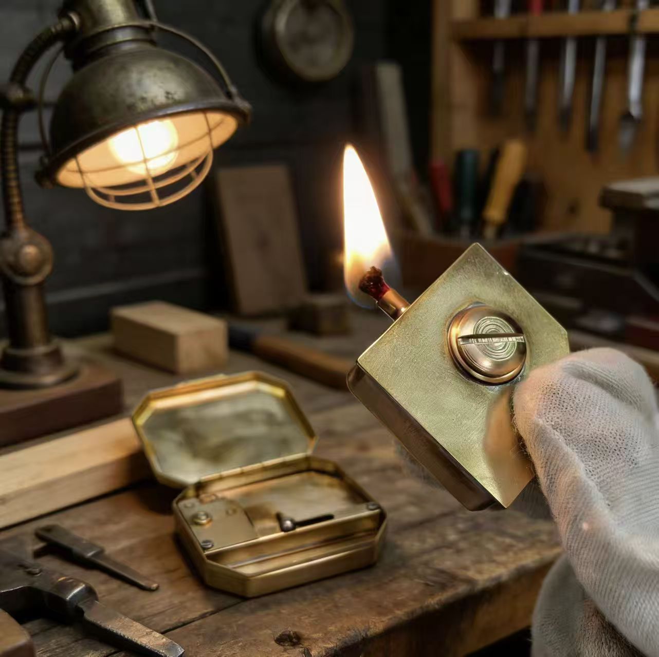 ไฟแช็กน้ำมันก๊าดทองแดงแท้สไตล์ - Vintage Collectible Lighters บทวิจารณ์และราคา