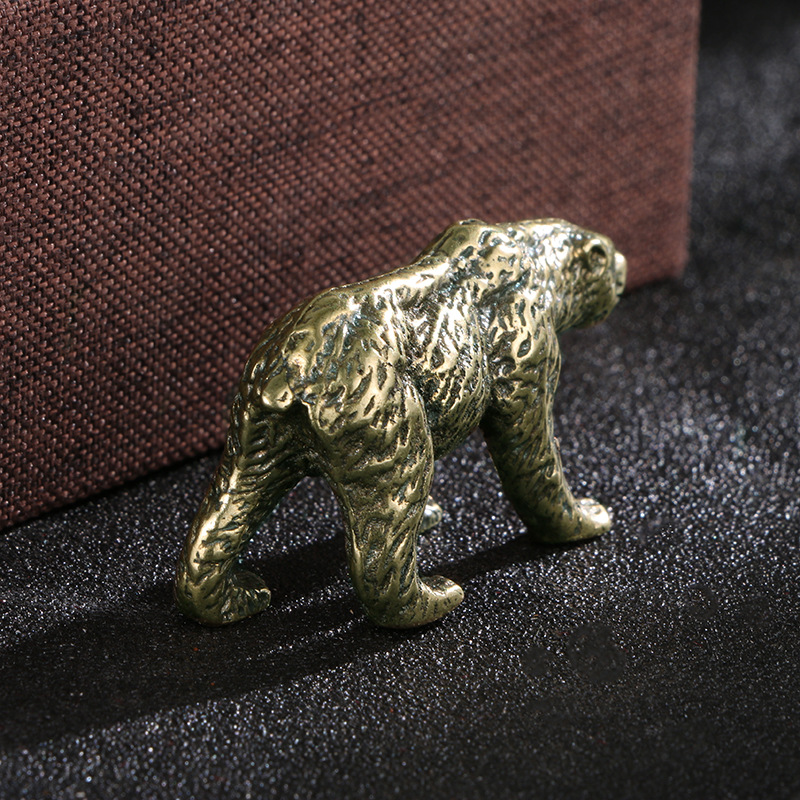 งานประติมากรรมรูปหมีทองเหลืองโ - Vintage Collectible Bears บทวิจารณ์และราคา