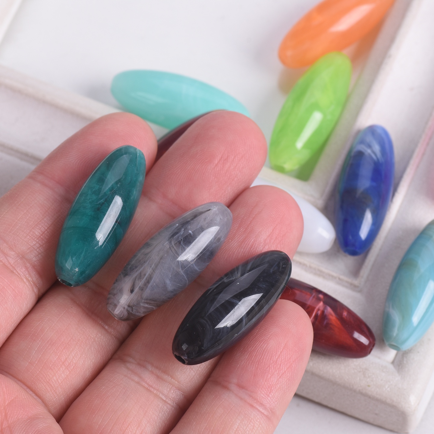 ลูกปัดอะคริลิกพลาสติกลายหินอ่อ - Vintage Collectible Marbles บทวิจารณ์และราคา
