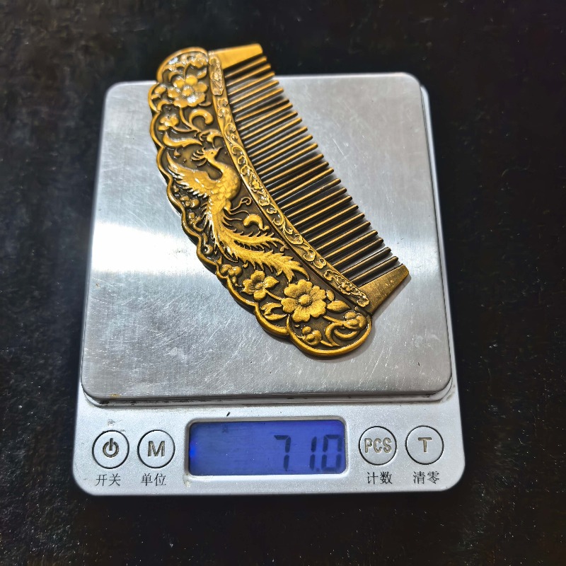 หวีผมแกะสลักลายดอกไม้และนกฟีนิ - Vintage Collectible Accessories บทวิจารณ์และราคา