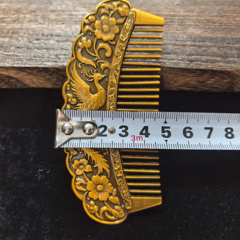 หวีผมแกะสลักลายดอกไม้และนกฟีนิ - Vintage Collectible Accessories บทวิจารณ์และราคา
