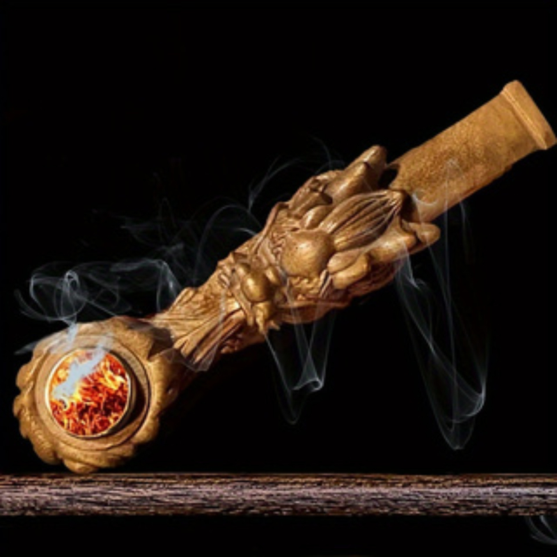 ไปป์สูบบุหรี่ไม้เนื้อแข็งแกะสล - Vintage Collectible Accessories บทวิจารณ์และราคา