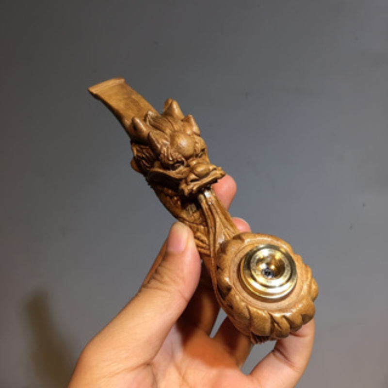 ไปป์สูบบุหรี่ไม้เนื้อแข็งแกะสล - Vintage Collectible Accessories บทวิจารณ์และราคา