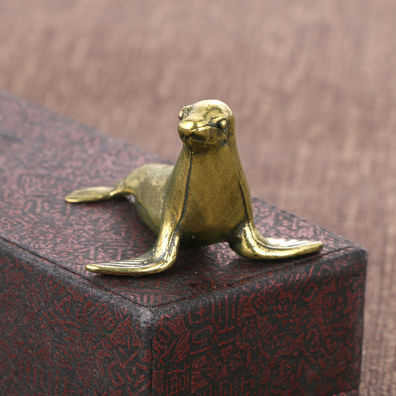 ซีลทองเหลืองตกแต่งโต๊ะสัตว์ทอง - Vintage Collectible Christmas Ornaments บทวิจารณ์และราคา