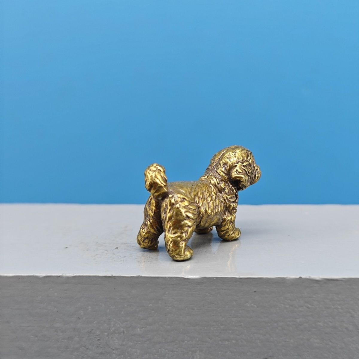 รูปปั้นสุนัขทองเหลืองขนาดเล็ก  - Vintage Collectible Bears บทวิจารณ์และราคา